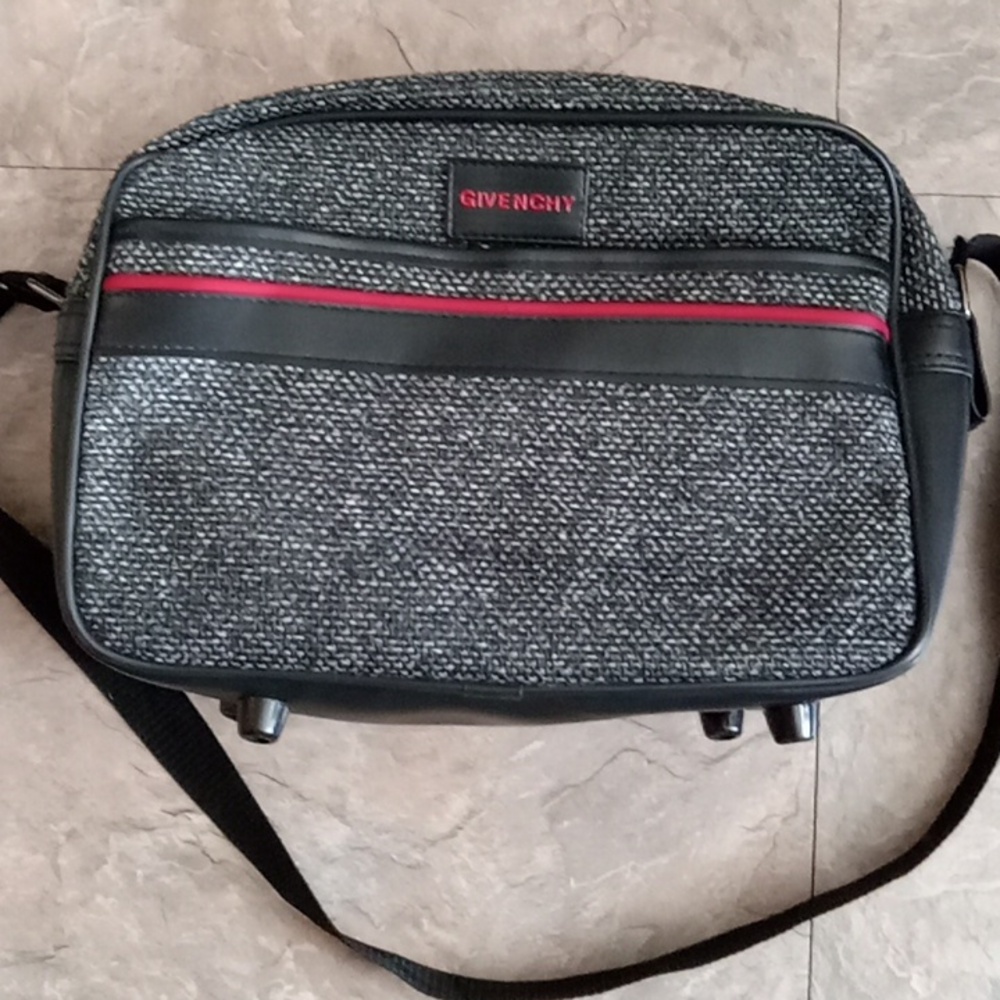 Givenchy Black, Gray, and Red Messenger Bag